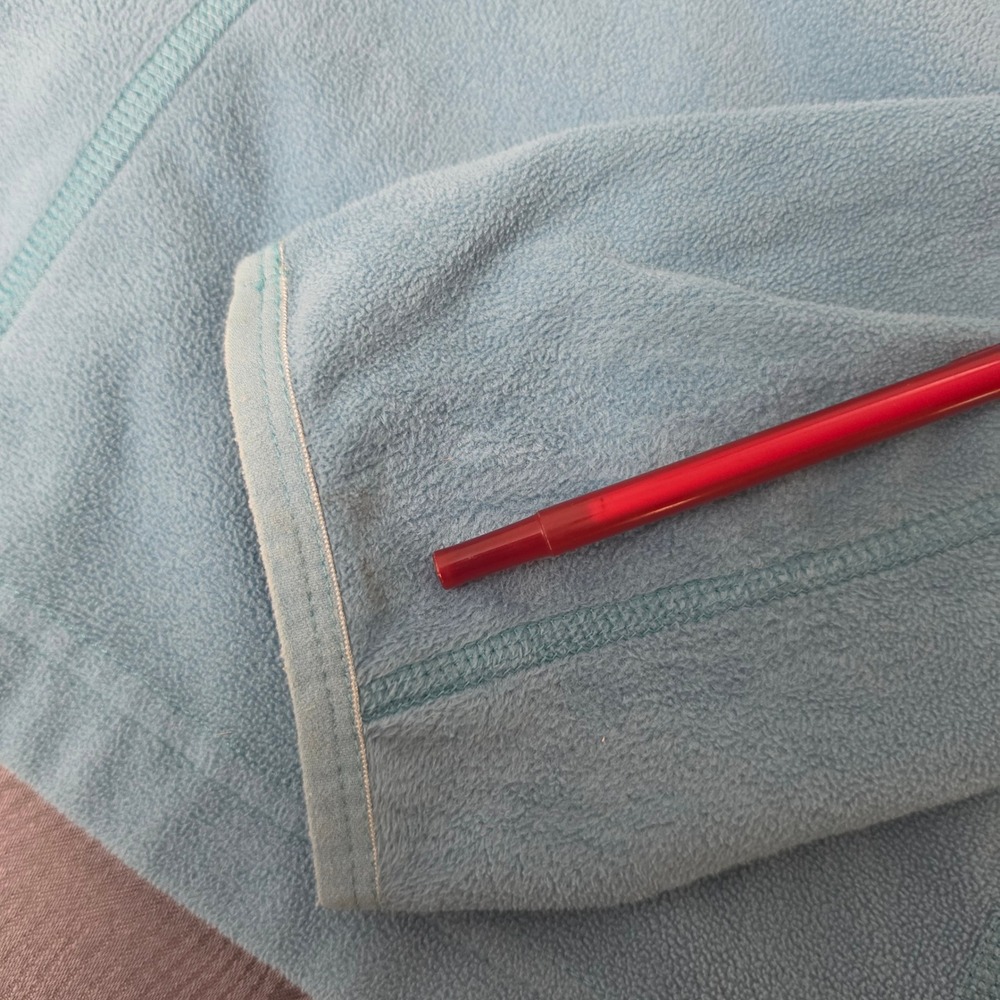 The North Face TKA 100 Fleece Hoodie Womens XL Blue Excellent Thumbholes Zip Up - Picture 14 of 14